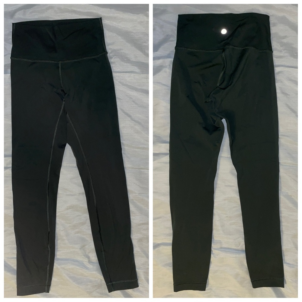Lululemon sz 4 Dark Olive Green Wunder Under 28”